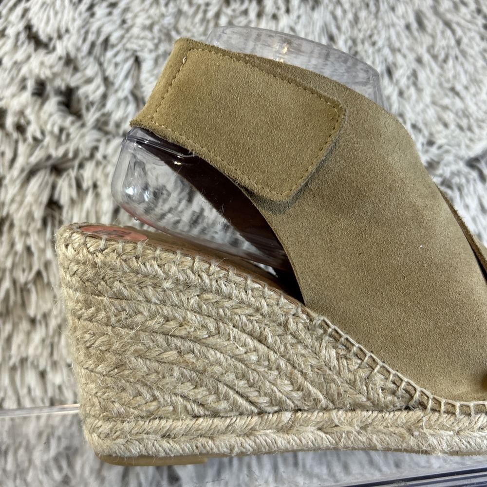 Anthropologie Maypol Womens 9.5 41‎ Espadrille Wedge Sandals Strappy Tan Suede - Picture 4 of 13